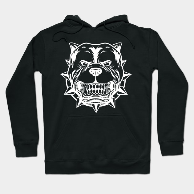 Angry pitbull dog Hoodie by mounier